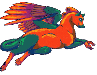 [ Carlos, the tabby-striped Unicorn-Cat; image © me, Neishai ]