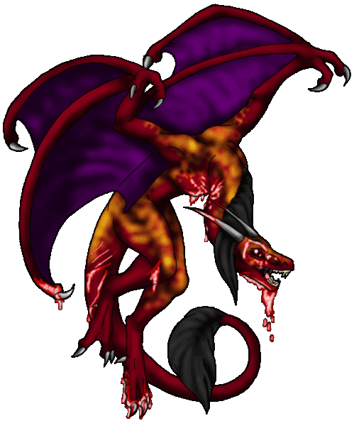 [ Gold-marked Bloody Crimson undead wyvern Caifeng; image © Sil of RoF ]