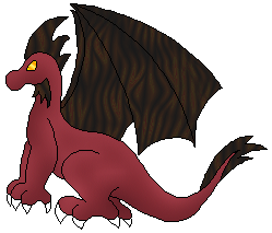 [ Cyna's hatchling Brown-black dark Grey-red dragon, Rooster Kieken ]